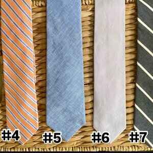 #4 / NWT / J Crew Men's Orange/ Blue Silk Striped Tie / NEVER BEEN WORN